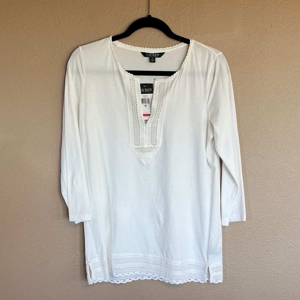Ralph Lauren White Tunic Top
